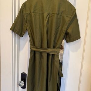 Olive Green Short Sleeve Dress